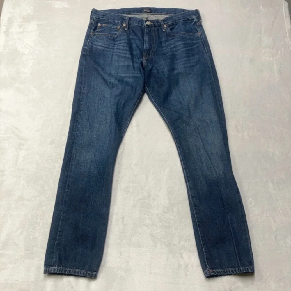Polo Ralph Lauren Jeans Men 35x32 (Fit 34x31) Blue Sullivan Slim Stretch Preppy